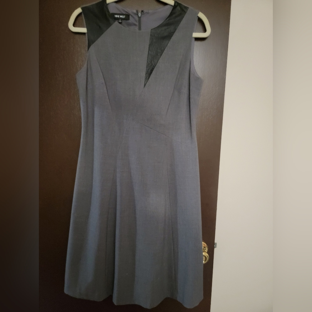 Grey dress, business casual, Nine West, size 8